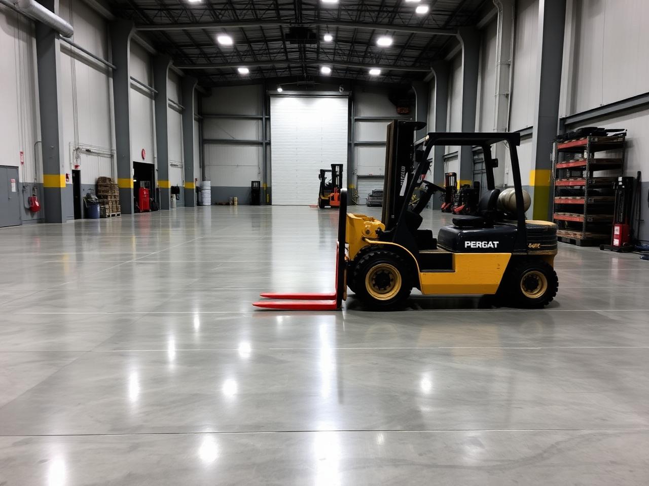 Warehouse floor restoration after repair